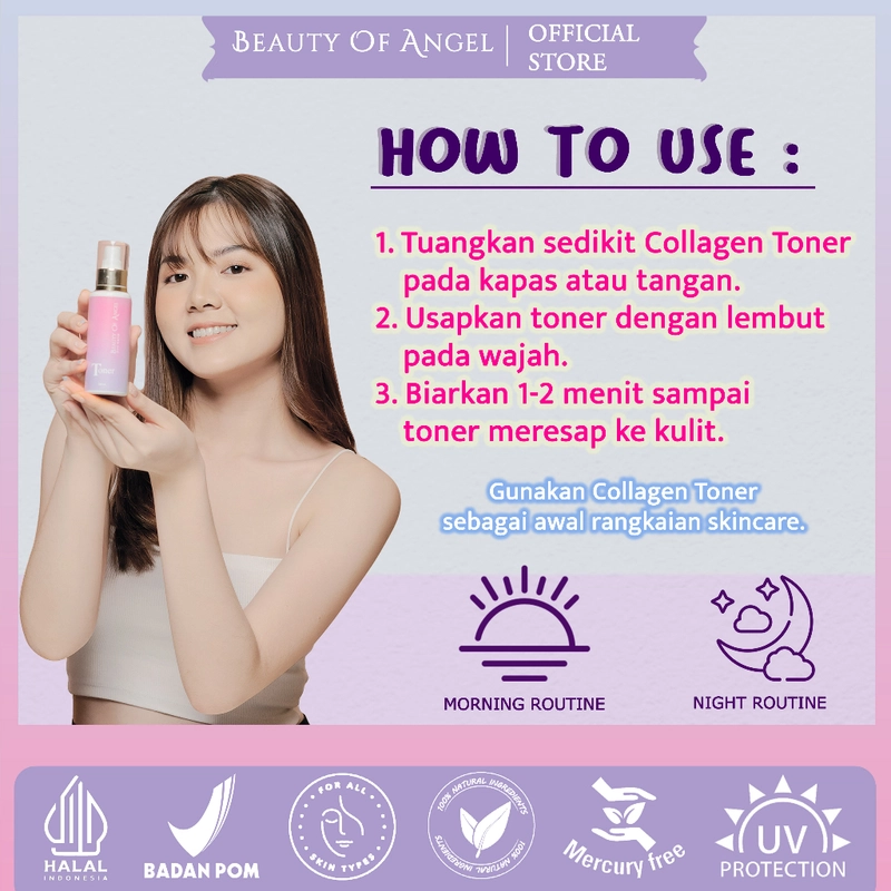 Product image Collagen Facial Hydrating Toner 100 ml BOA with Aloevera Extract Niacinamade Melembapkan & Menyeimbangkan Ph Kulit BPOM Beauty Of Angel all variant all variant
